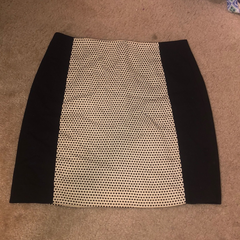 LOFT Black and White Skirt